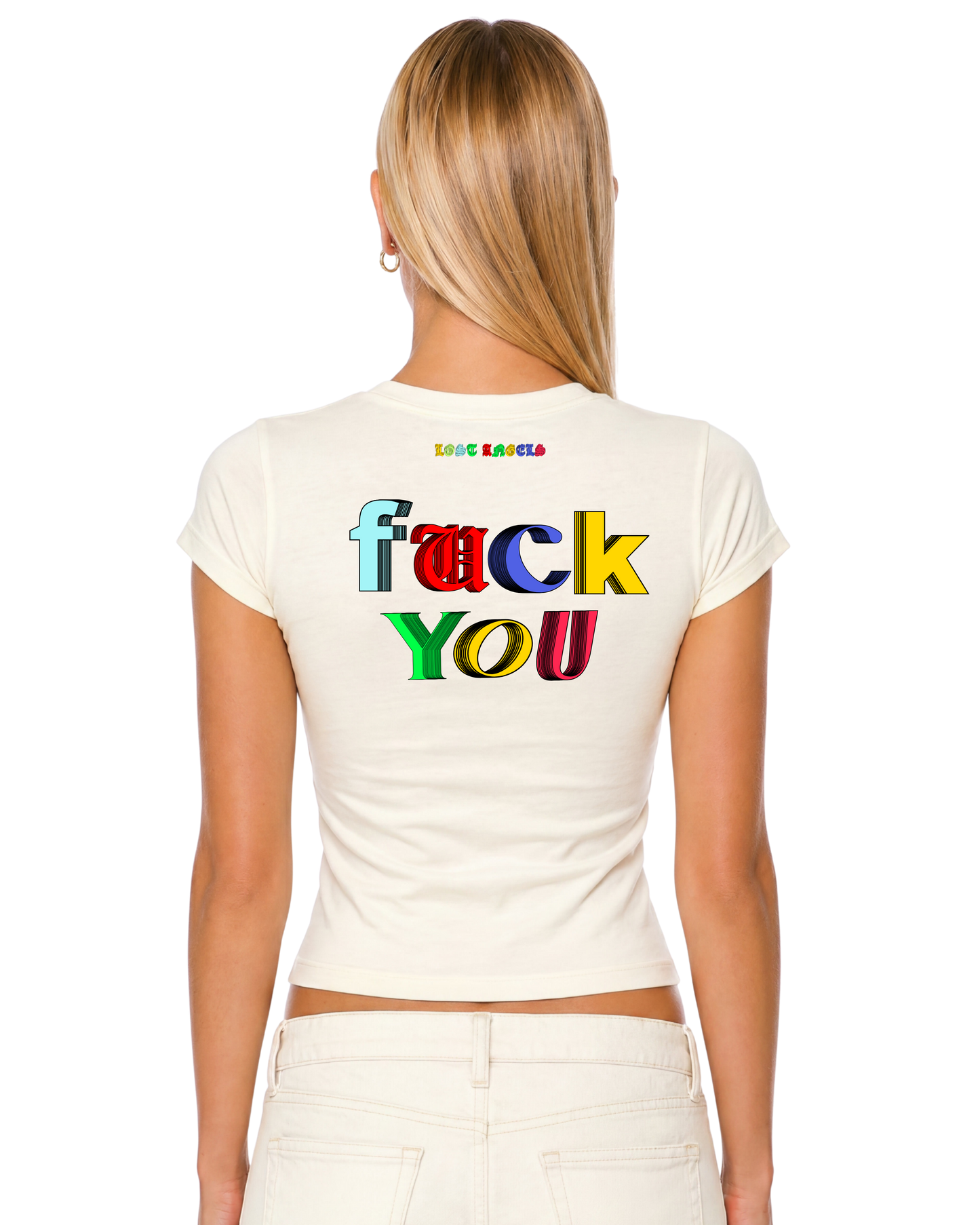 Lost Angels Fuck You Multi Color Tee