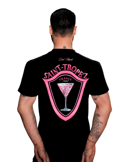 Lost Angels Saint Tropez Night Black Tee
