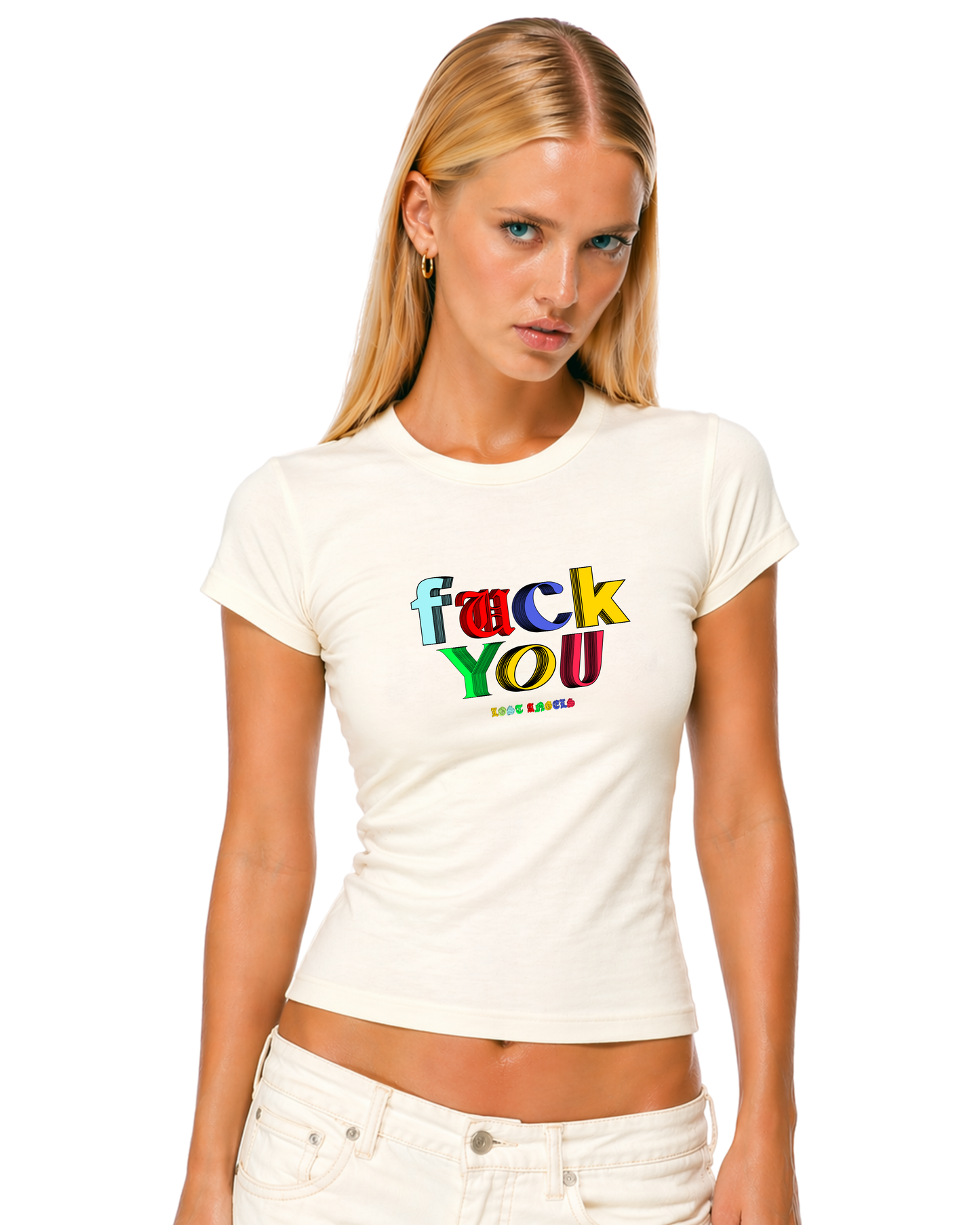 Lost Angels Fuck You Multi Color Tee