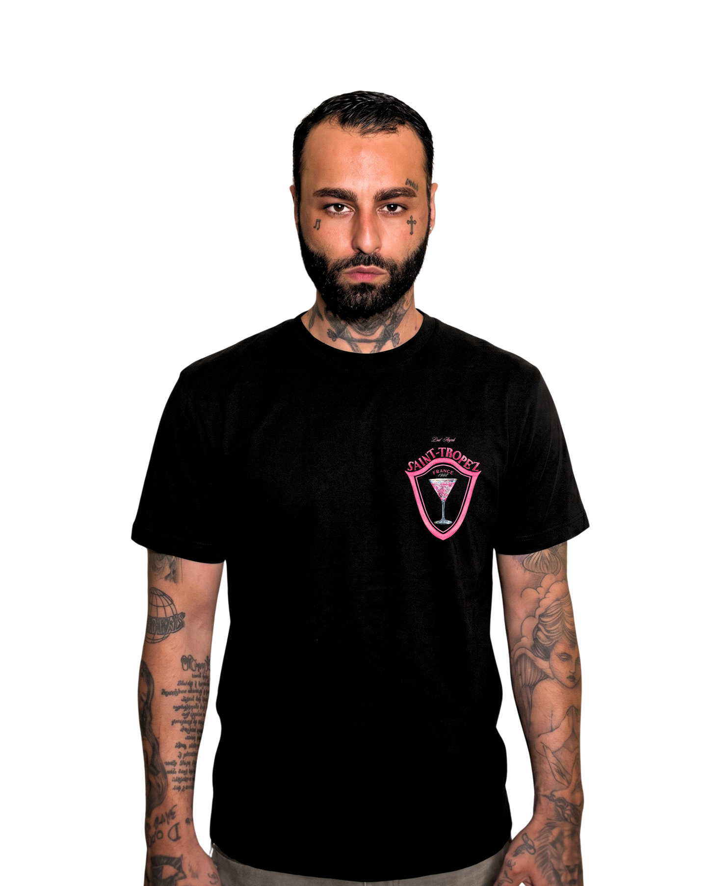 Lost Angels Saint Tropez Night Black Tee