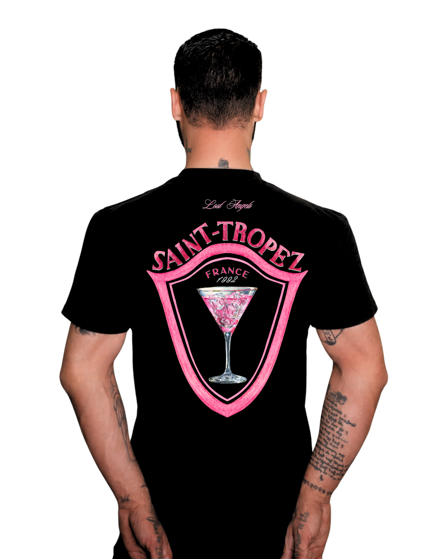 Lost Angels Saint Tropez Night Black Tee