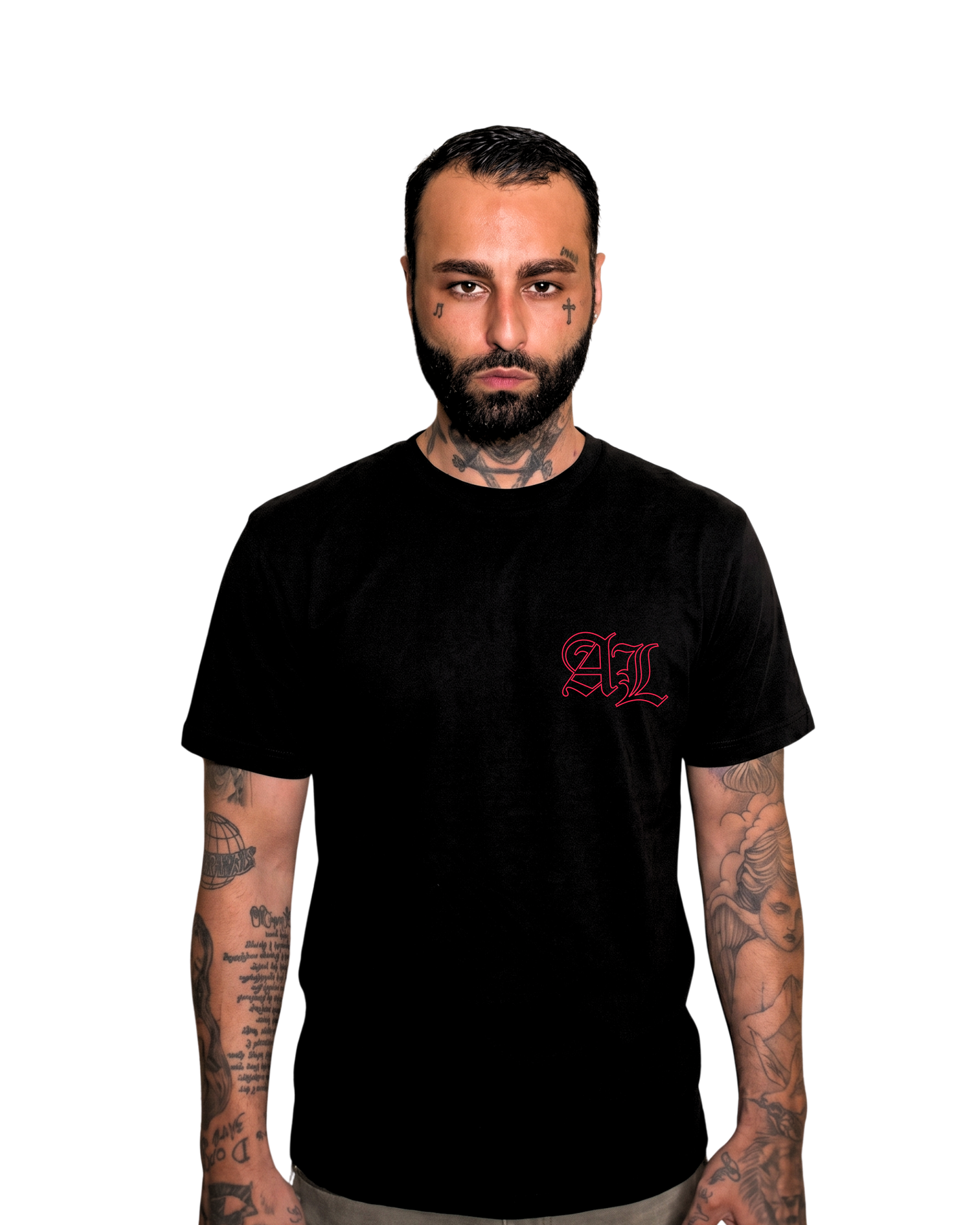 Lost Angels AL  Tee Black Pink Print