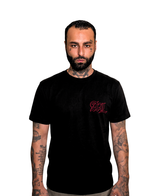 Lost Angels AL  Tee Black Pink Print