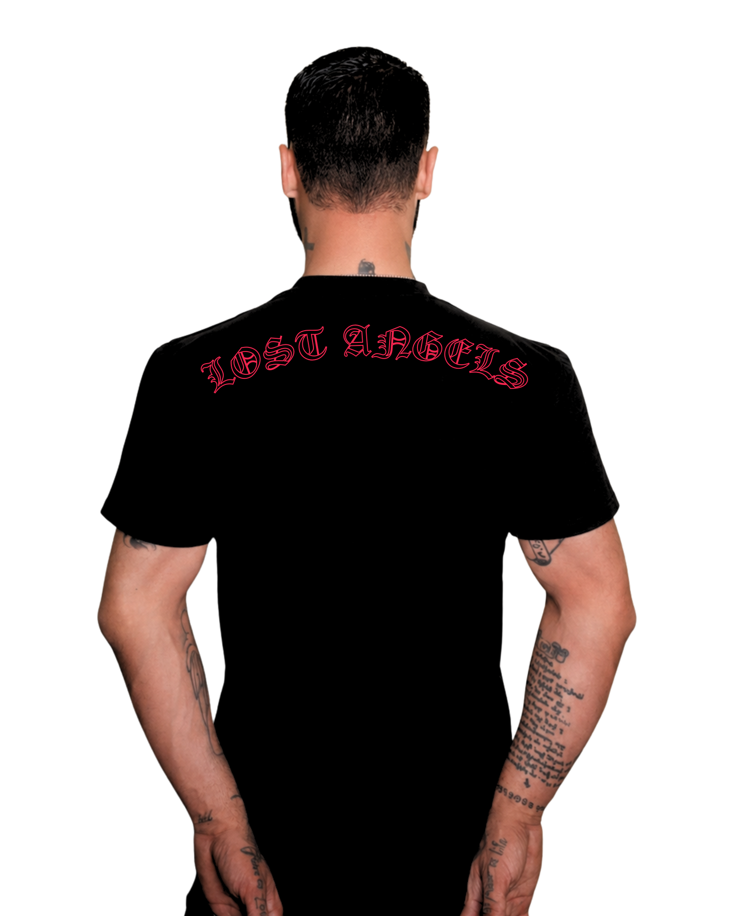 Lost Angels AL  Tee Black Pink Print